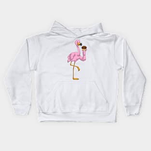 Flamingo with Muffin Kids Hoodie